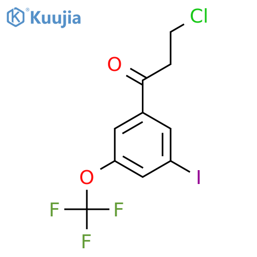 3-Chloro-3'-iodo-5'-(trifluoromethoxy)propiophenone structure