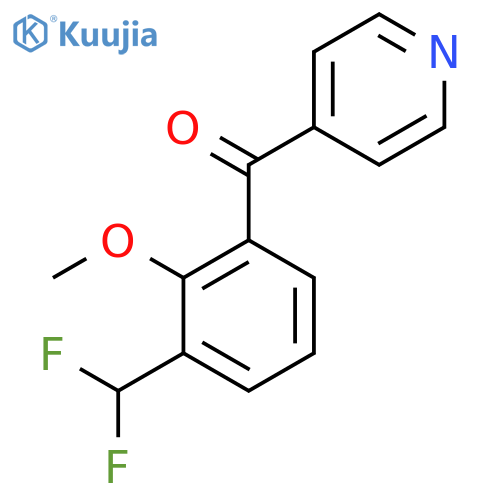 4-(3-(Difluoromethyl)-2-methoxybenzoyl)pyridine structure