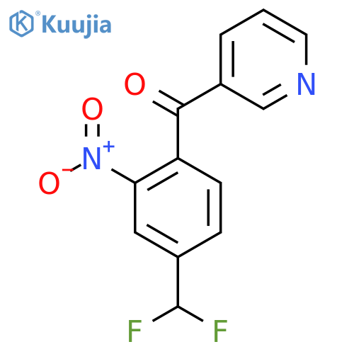 3-(4-(Difluoromethyl)-2-nitrobenzoyl)pyridine structure