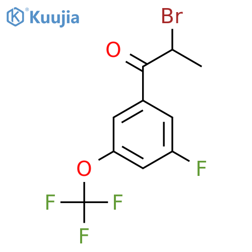 2-Bromo-3'-fluoro-5'-(trifluoromethoxy)propiophenone structure