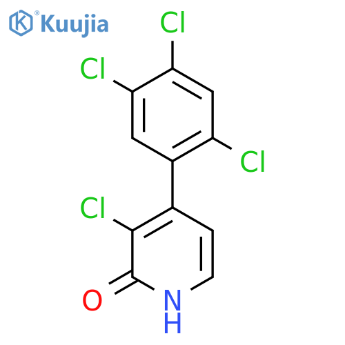 3-Chloro-2-hydroxy-4-(2,4,5-trichlorophenyl)pyridine structure