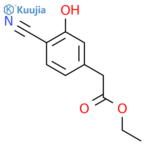 Ethyl 4-cyano-3-hydroxyphenylacetate structure