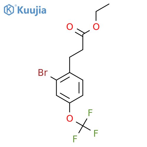Ethyl 3-(2'-bromo-4'-(trifluoromethoxy)phenyl)propionate structure