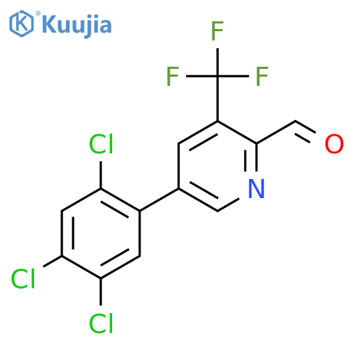 5-(2,4,5-Trichlorophenyl)-3-(trifluoromethyl)picolinaldehyde structure
