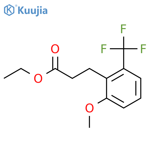 Ethyl 3-(2'-methoxy-6'-(trifluoromethyl)phenyl)propionate structure