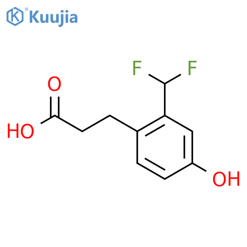 3-(2'-(Difluoromethyl)-4'-hydroxyphenyl)propionic acid structure