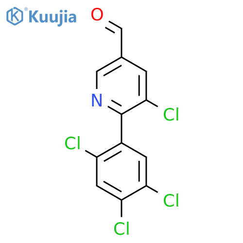 5-Chloro-6-(2,4,5-trichlorophenyl)nicotinaldehyde structure