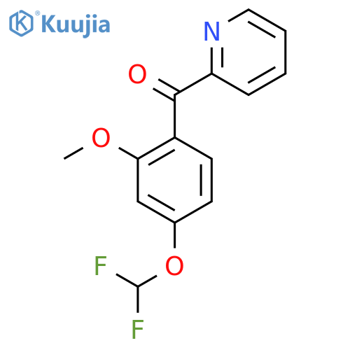 2-(4-(Difluoromethoxy)-2-methoxybenzoyl)pyridine structure