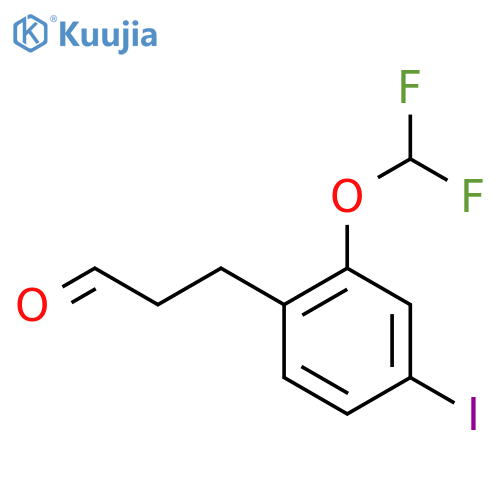 3-(2'-(Difluoromethoxy)-4'-iodophenyl)propionaldehyde structure