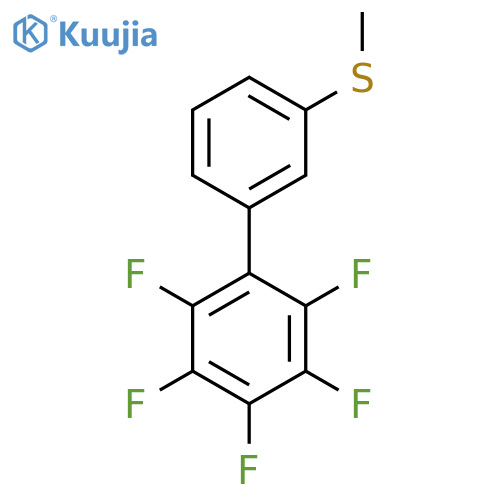 3'-Methylsulfanyl-2,3,4,5,6-pentafluorobiphenyl structure