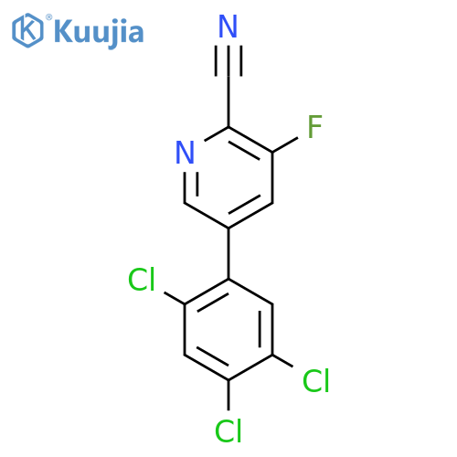 3-Fluoro-5-(2,4,5-trichlorophenyl)picolinonitrile structure