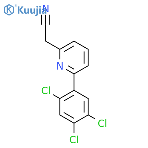 6-(2,4,5-Trichlorophenyl)pyridine-2-acetonitrile structure