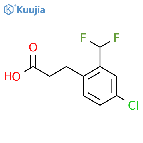 3-(4'-Chloro-2'-(difluoromethyl)phenyl)propionic acid structure