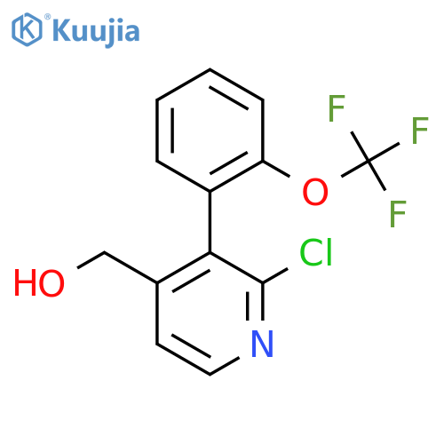 2-Chloro-3-(2-(trifluoromethoxy)phenyl)pyridine-4-methanol structure