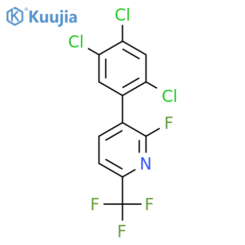 2-Fluoro-3-(2,4,5-trichlorophenyl)-6-(trifluoromethyl)pyridine structure