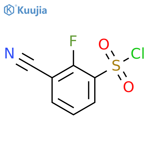 3-cyano-2-fluorobenzene-1-sulfonyl chloride structure