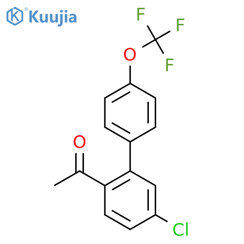 1-(5-Chloro-4'-(trifluoromethoxy)biphenyl-2-yl)-ethanone structure