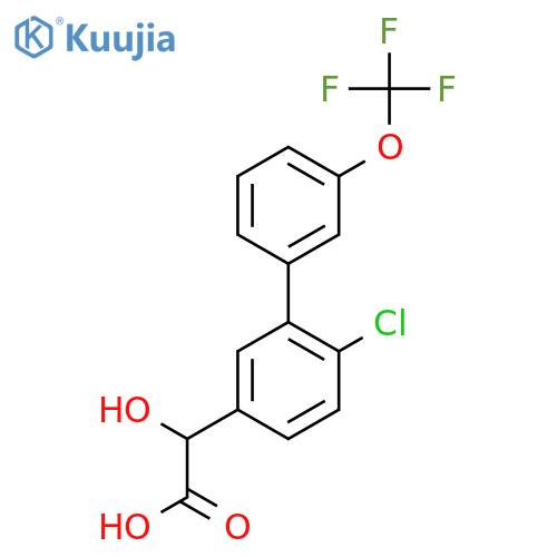 (6-Chloro-3'-(trifluoromethoxy)biphenyl-3-yl)-hydroxyacetic acid structure