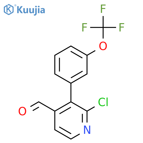 2-Chloro-3-(3-(trifluoromethoxy)phenyl)isonicotinaldehyde structure
