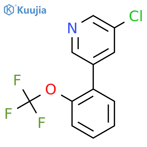 3-Chloro-5-(2-(trifluoromethoxy)phenyl)pyridine structure