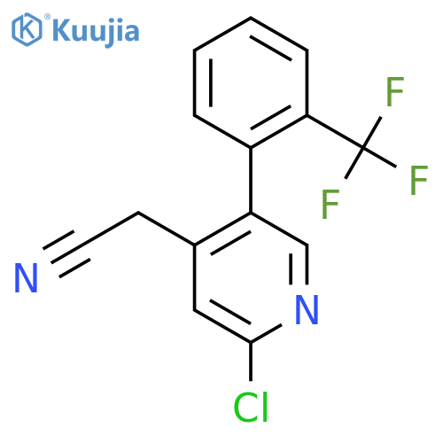 2-Chloro-5-(2-(trifluoromethyl)phenyl)pyridine-4-acetonitrile structure