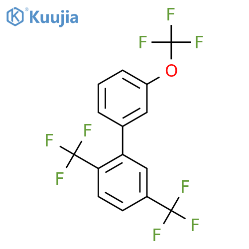 2,5-Bis(trifluoromethyl)-3'-(trifluoromethoxy)biphenyl structure