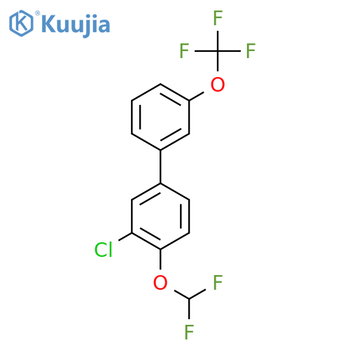 3-Chloro-4-(difluoromethoxy)-3'-(trifluoromethoxy)biphenyl structure