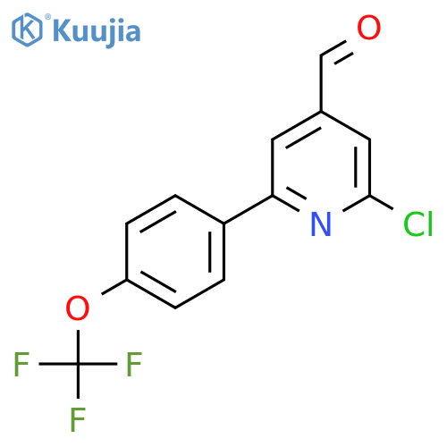 2-Chloro-6-(4-(trifluoromethoxy)phenyl)isonicotinaldehyde structure