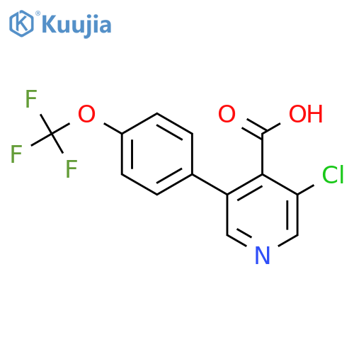 3-Chloro-5-(4-(trifluoromethoxy)phenyl)isonicotinic acid structure