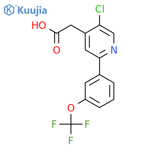 5-Chloro-2-(3-(trifluoromethoxy)phenyl)pyridine-4-acetic acid structure