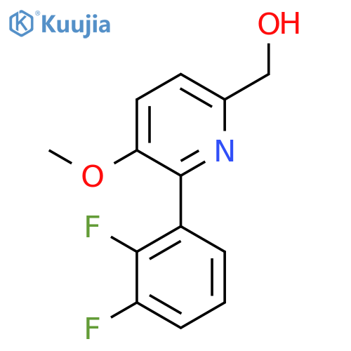 2-(2,3-Difluorophenyl)-3-methoxypyridine-6-methanol structure