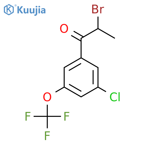 2-Bromo-3'-chloro-5'-(trifluoromethoxy)propiophenone structure