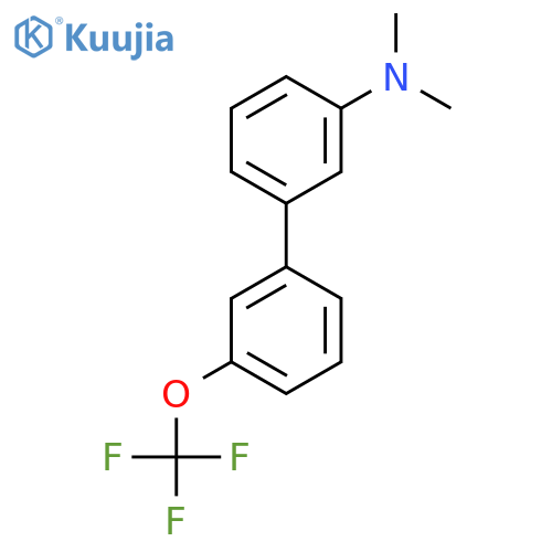 Dimethyl-(3'-(trifluoromethoxy)biphenyl-3-yl)-amine structure