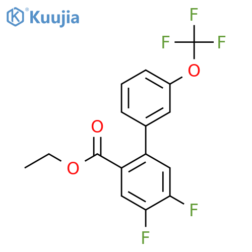 Ethyl 4,5-difluoro-3'-(trifluoromethoxy)biphenyl-2-carboxylate structure