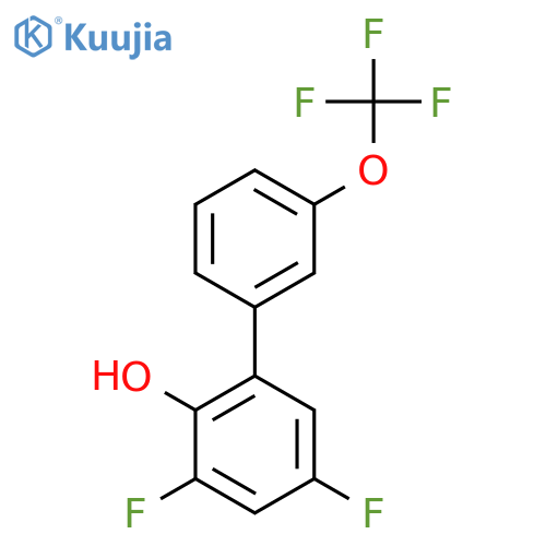 3,5-Difluoro-2-hydroxy-3'-(trifluoromethoxy)biphenyl structure
