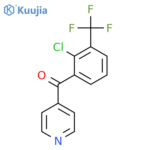 4-(2-Chloro-3-(trifluoromethyl)benzoyl)pyridine structure