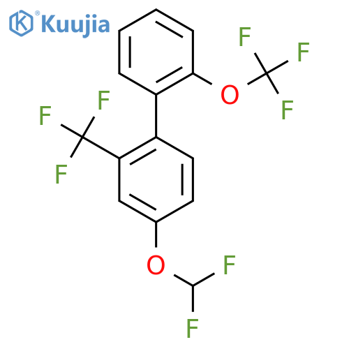 4-(Difluoromethoxy)-2'-(trifluoromethoxy)-2-(trifluoromethyl)biphenyl structure