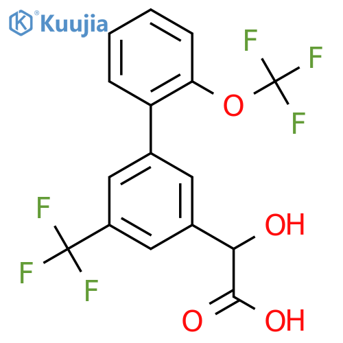 Hydroxy-(2'-trifluoromethoxy-5-trifluoromethylbiphenyl-3-yl)-acetic acid structure