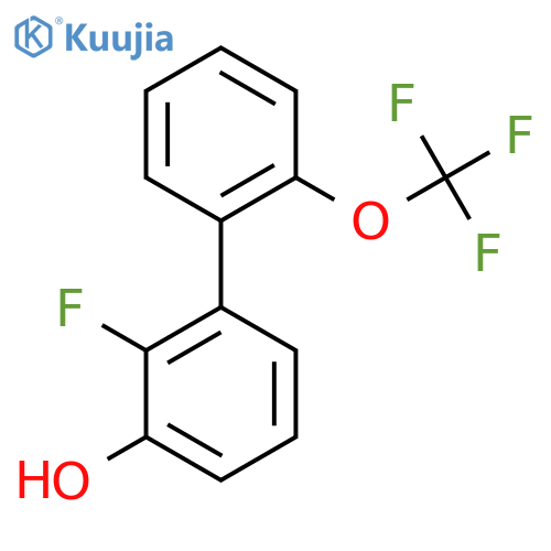 2-Fluoro-3-hydroxy-2'-(trifluoromethoxy)biphenyl structure