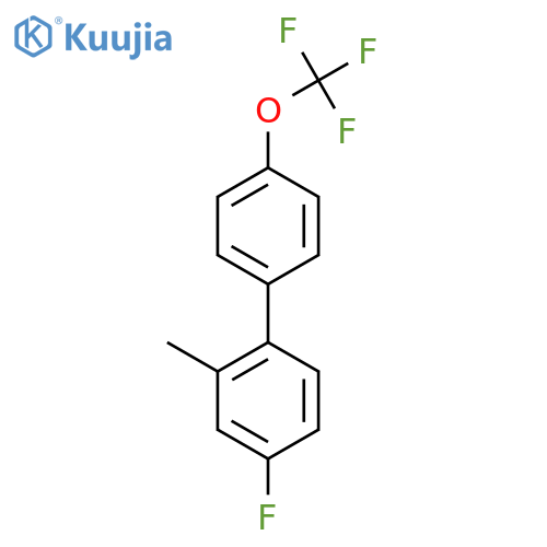 4-Fluoro-2-methyl-4'-(trifluoromethoxy)biphenyl structure