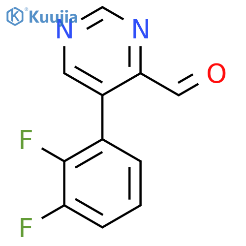 5-(2,3-Difluorophenyl)pyrimidine-4-carboxaldehyde structure