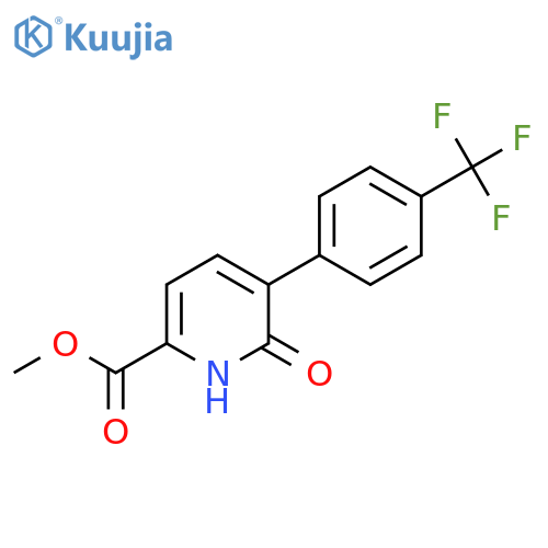 Methyl 6-hydroxy-5-(4-(trifluoromethyl)phenyl)picolinate structure