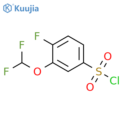 3-(difluoromethoxy)-4-fluorobenzene-1-sulfonyl chloride structure