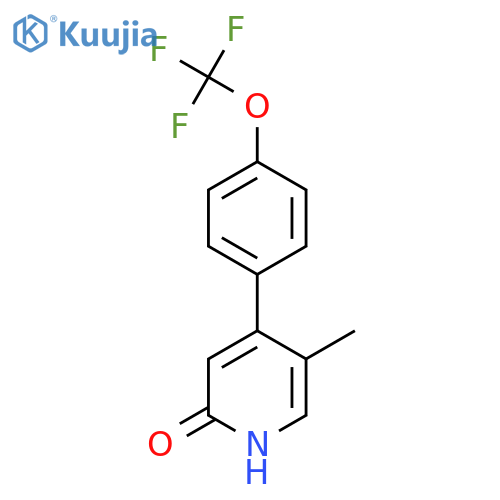 2-Hydroxy-5-methyl-4-(4-(trifluoromethoxy)phenyl)pyridine structure