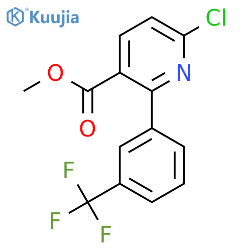 Methyl 6-chloro-2-(3-(trifluoromethyl)phenyl)nicotinate structure