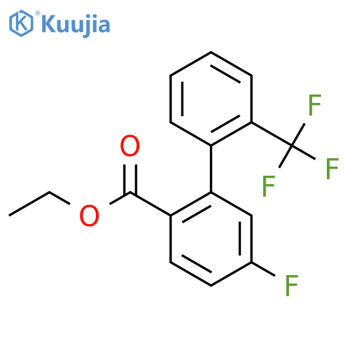 5-Fluoro-2'-(trifluoromethyl)biphenyl-2-carboxylic acid ethyl ester structure