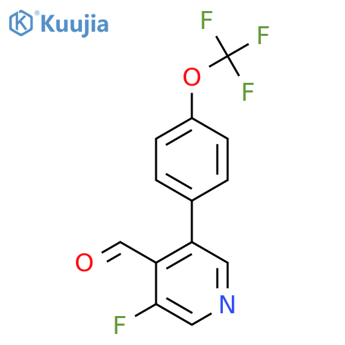 3-Fluoro-5-(4-(trifluoromethoxy)phenyl)isonicotinaldehyde structure