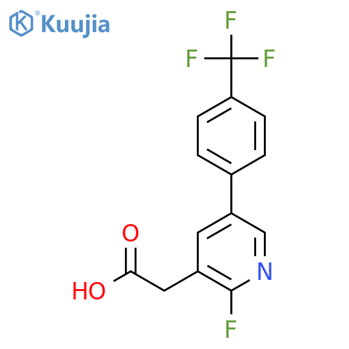 2-Fluoro-5-(4-(trifluoromethyl)phenyl)pyridine-3-acetic acid structure