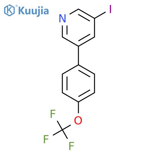 3-Iodo-5-(4-(trifluoromethoxy)phenyl)pyridine structure