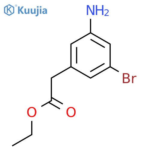 ethyl 2-(3-amino-5-bromophenyl)acetate structure